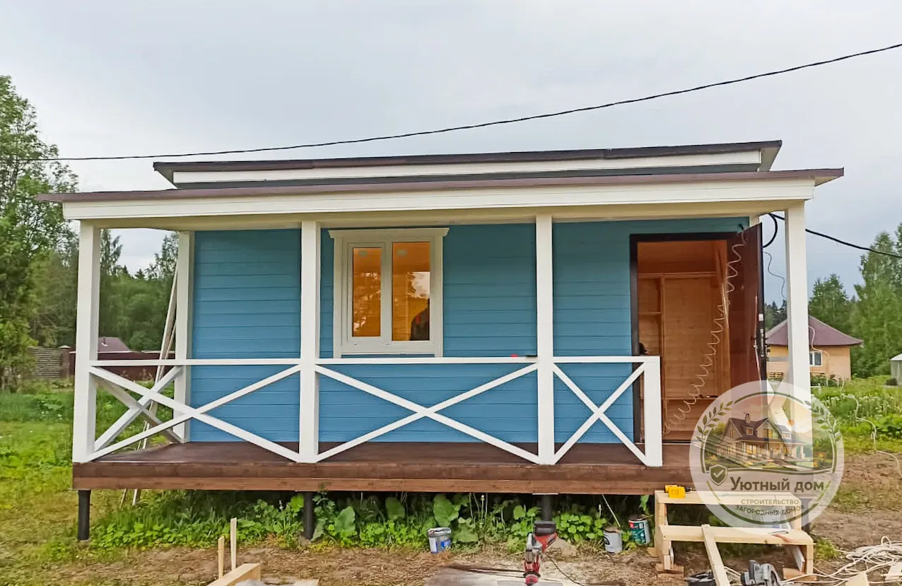 Бытовка 5х2 с террасой вид 2