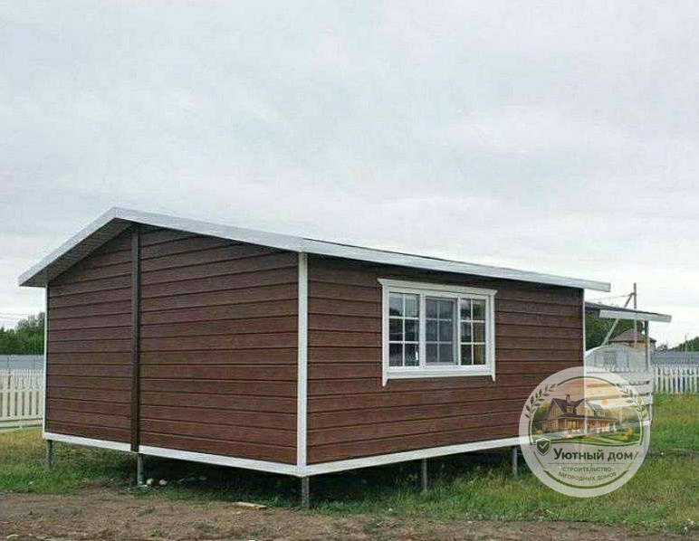 Дачный дом 5х5 с террасой вид 5