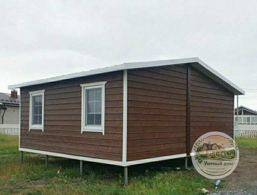 Дачный дом 5х5 с террасой вид 6