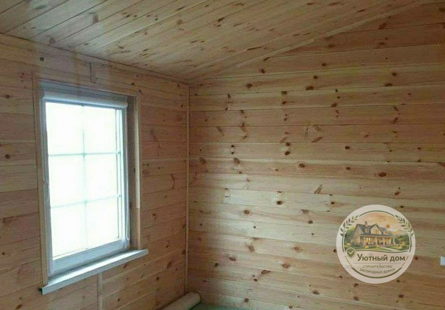 Дачный дом 5х5 с террасой вид 9