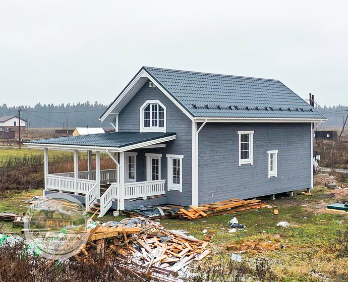 Дом 7,5х11,5 - Вид с торца