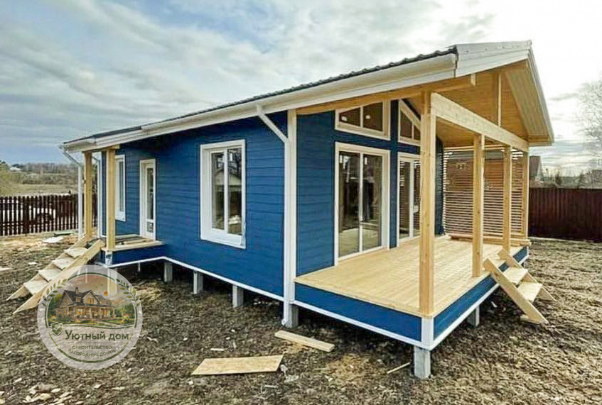 Дом 6х6 с террасой вид 2