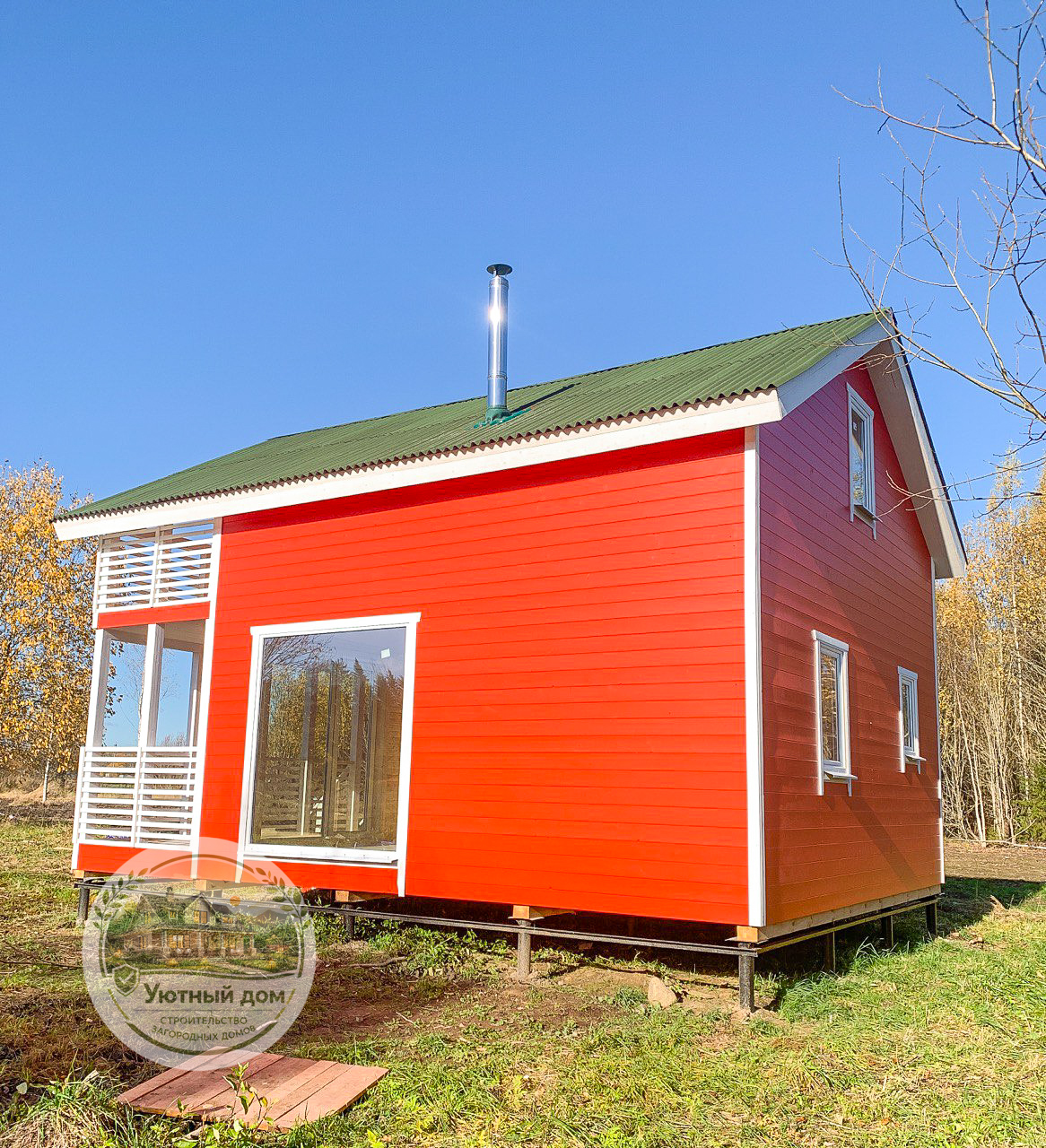 Дом 6х6 с мансардой вид 2